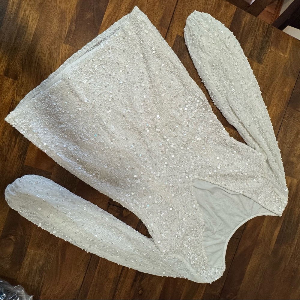 Anthropologie x Forever That Girl White Sequin Dress - Picture 5 of 6